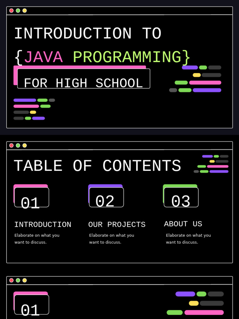Introduction to Java Programming for High School Presentation | PDF ...