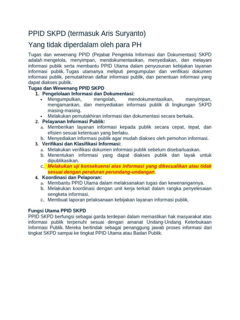 PPID SKPD | PDF