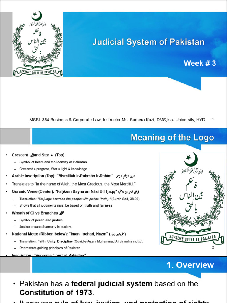 Overview of Pakistan's Judicial System | PDF | Supreme Courts | State ...