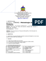 CIN 5442 - Metodologia Da Pesquisa Cientifica