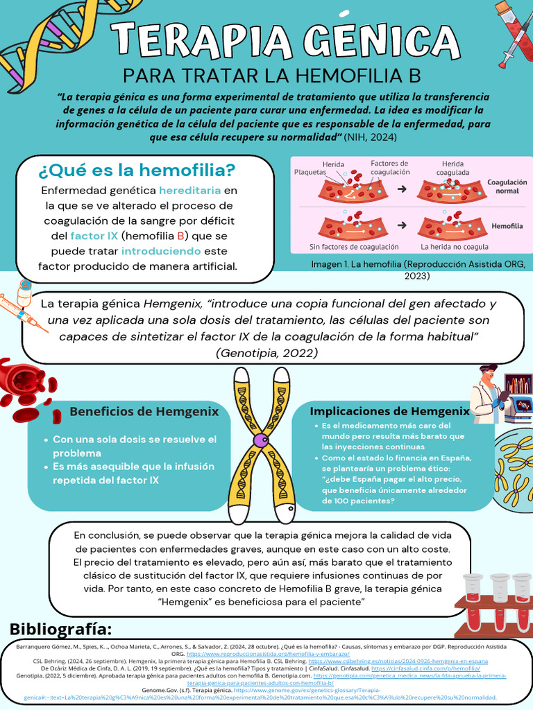 Terapia Génica Hemgenix para Hemofilia B | PDF | Hemofilia | Terapia de ...