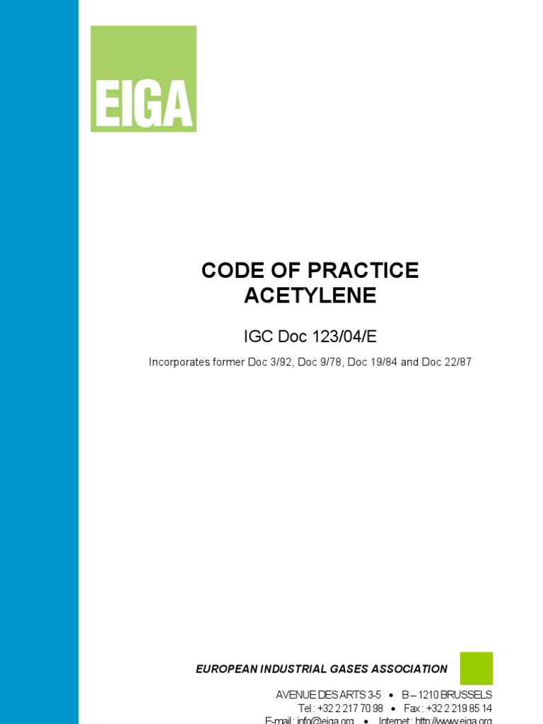 Acetylene Safety and Handling Guidelines | PDF | Combustion | Explosive ...