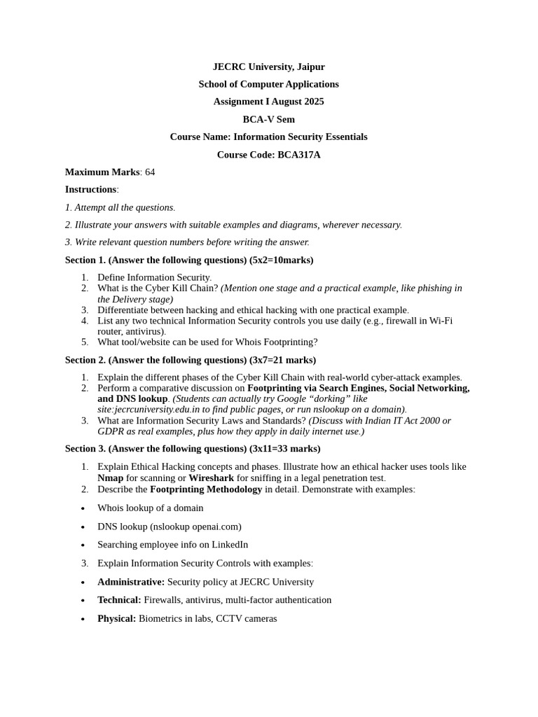 Assignment 1 ISH | PDF