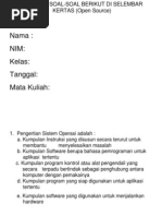 Download Soal Uts Sistem Operasi BSI Tipe MUDAH by Noe Danuvel SN92830515 doc pdf