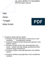 Soal Uts Sistem Operasi BSI Tipe MUDAH