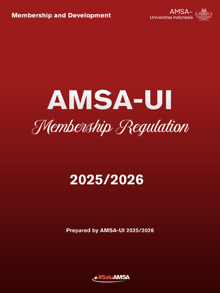 Regulasi Keanggotaan AMSA-UI 2025/2026 | PDF