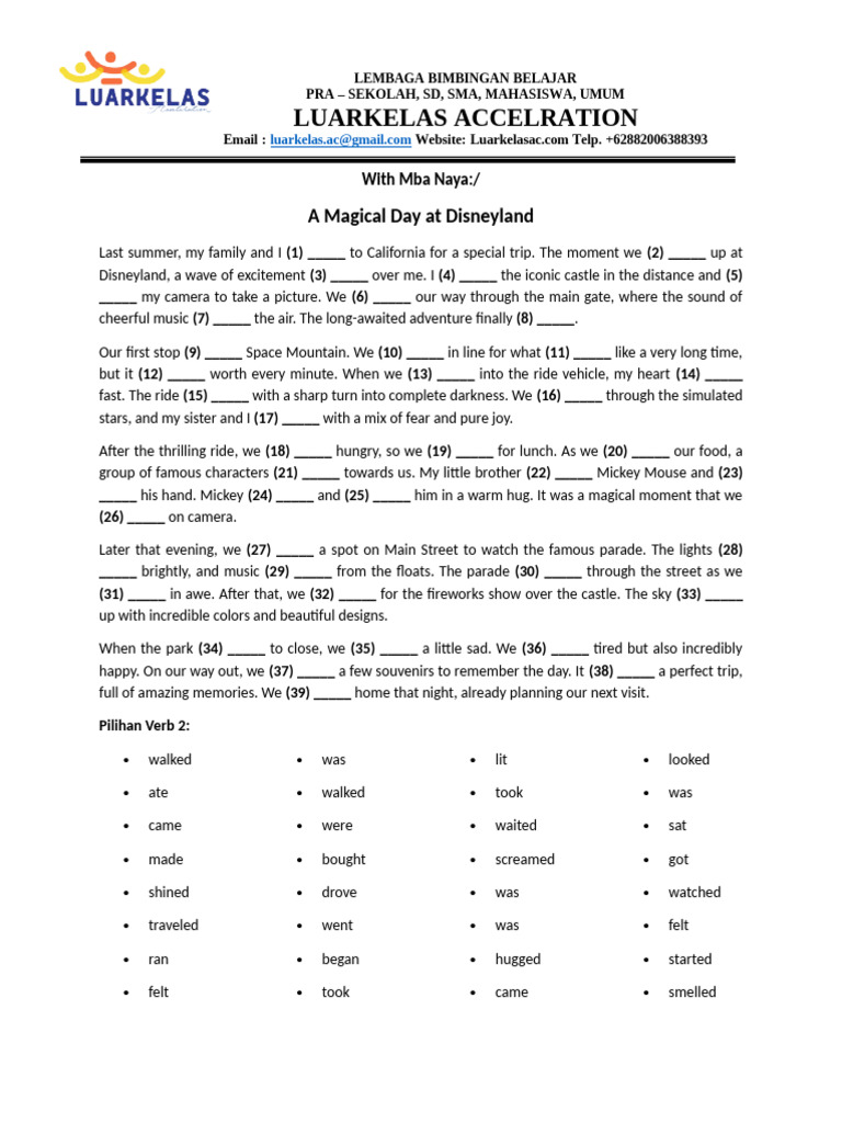 Verb 2 Exercises for English Learners | PDF
