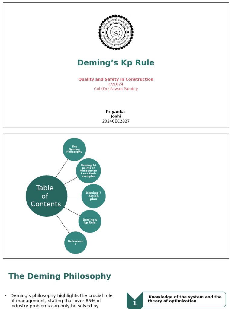 Deming's KP Rule for Inspection Costs | PDF | Leadership | Quality ...