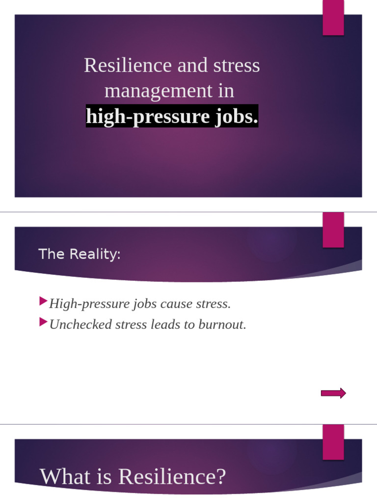 Resilience and Stress Management | PDF