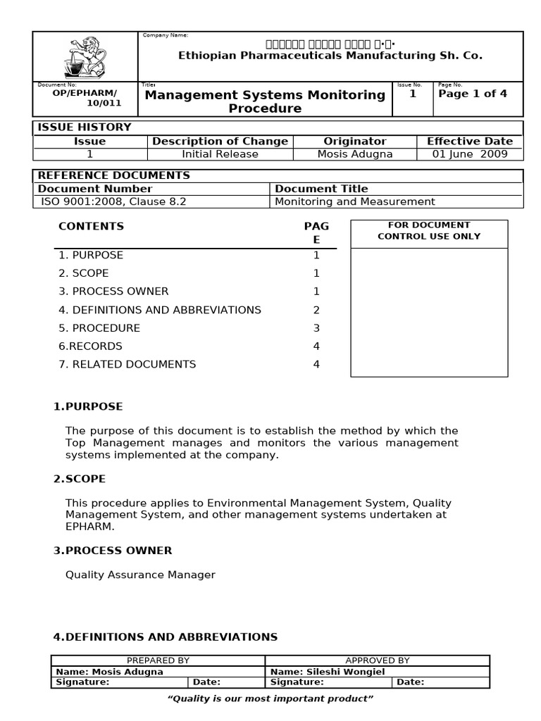 Management Systems Monitoring | PDF | Business