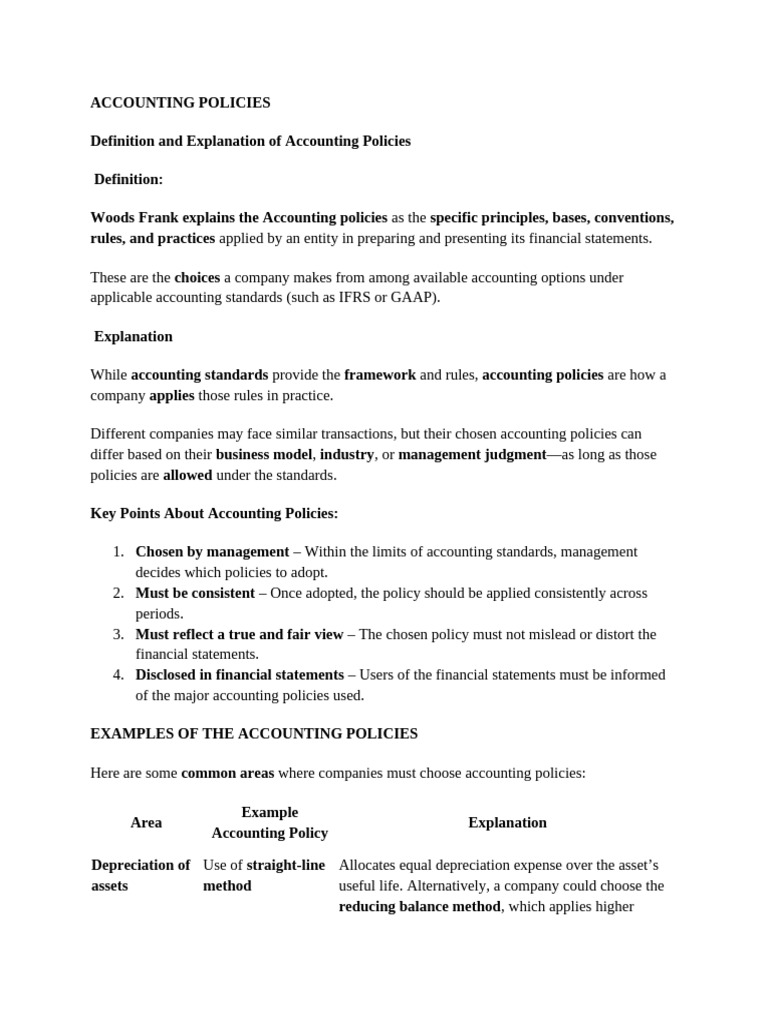 Understanding Accounting Policies Explained | PDF | Fair Value | Accounting