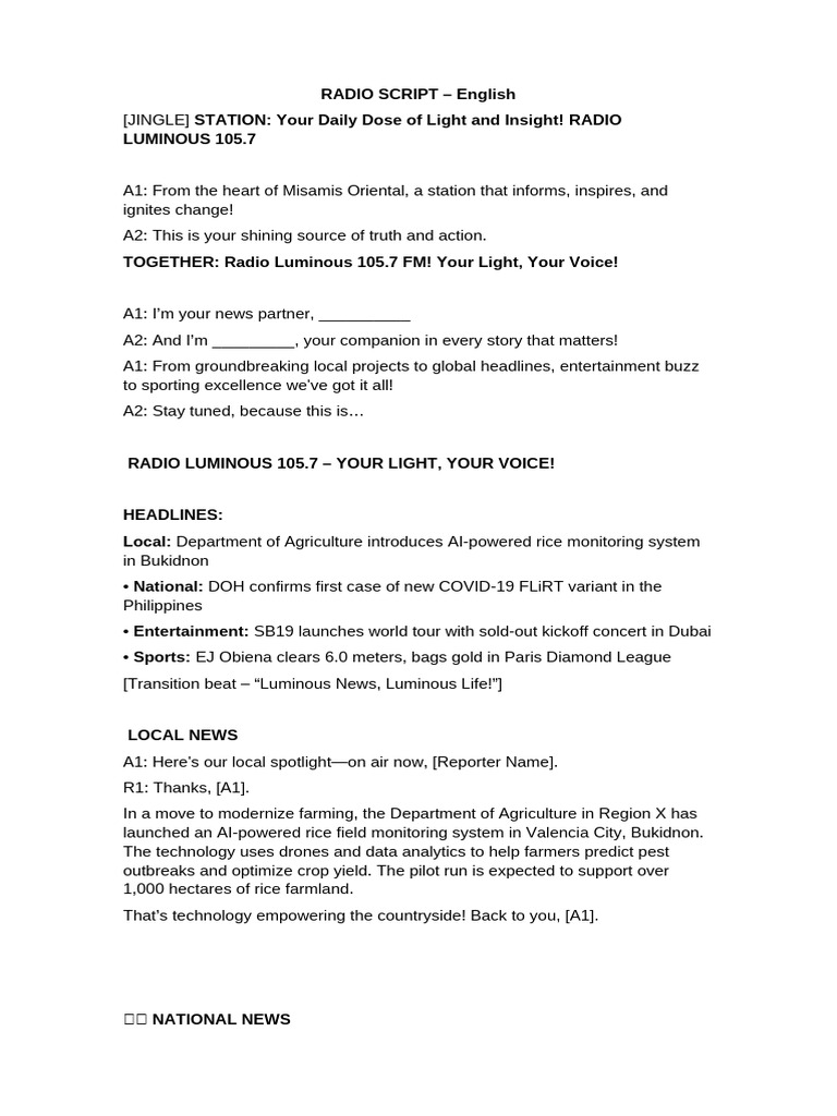 Luminous News Highlights: Local & Global | PDF