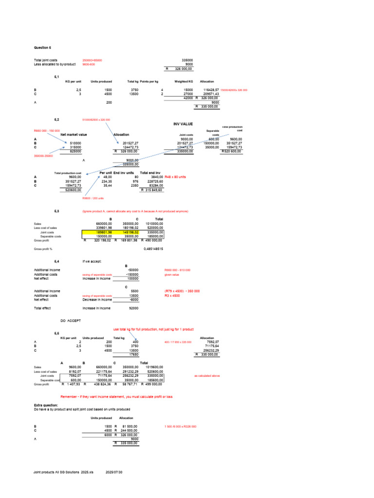 Q5 New Joint Solution | PDF | Cost Of Goods Sold | Income
