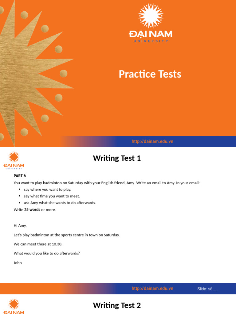 Email Writing Practice Tests | PDF