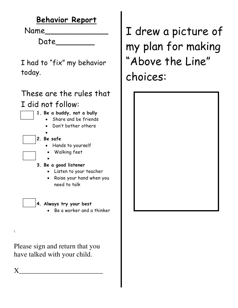 Student Behavior Improvement Report | PDF | Self-Improvement