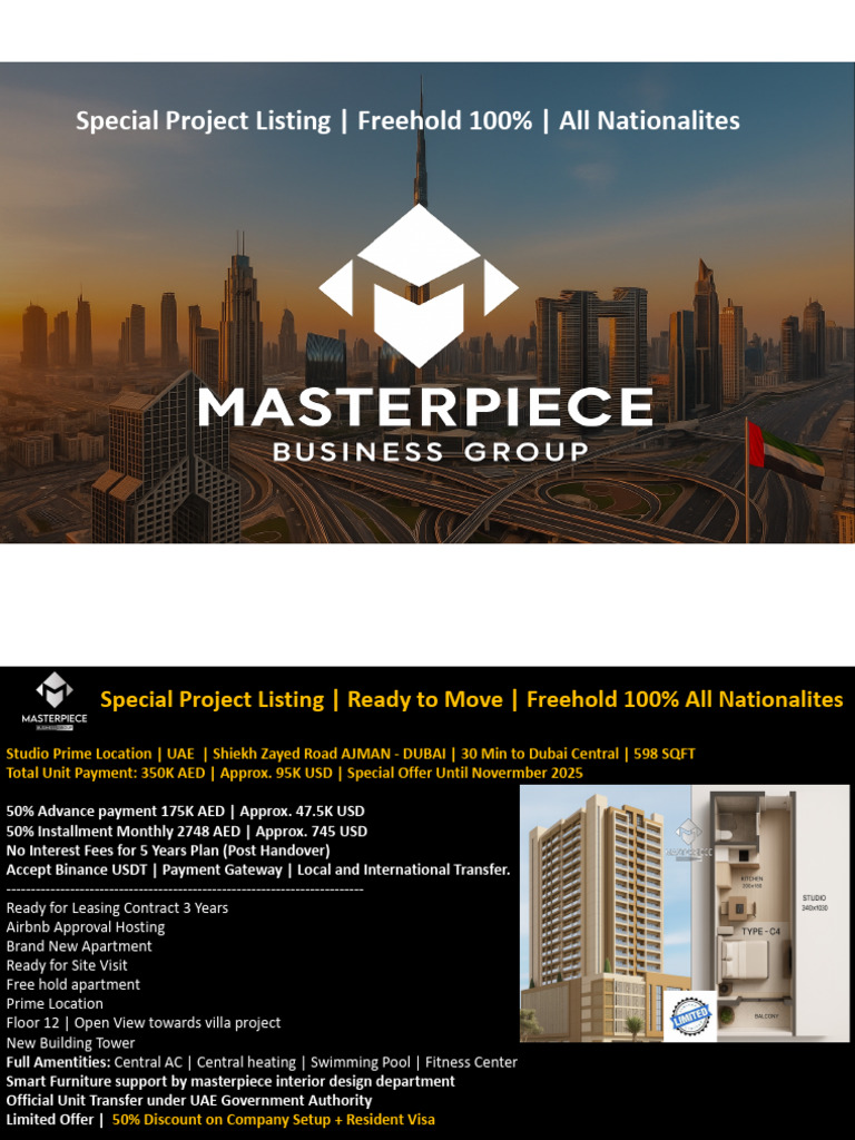 Special Project Listing - Masterpiece 2025 | PDF | Apartment | Dubai