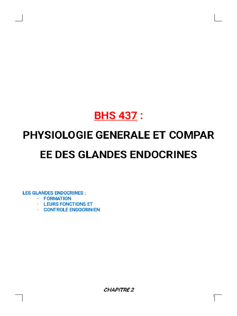 Cours BHS 437 Pour BHS 4 (1) - 1 - Phoenix | PDF