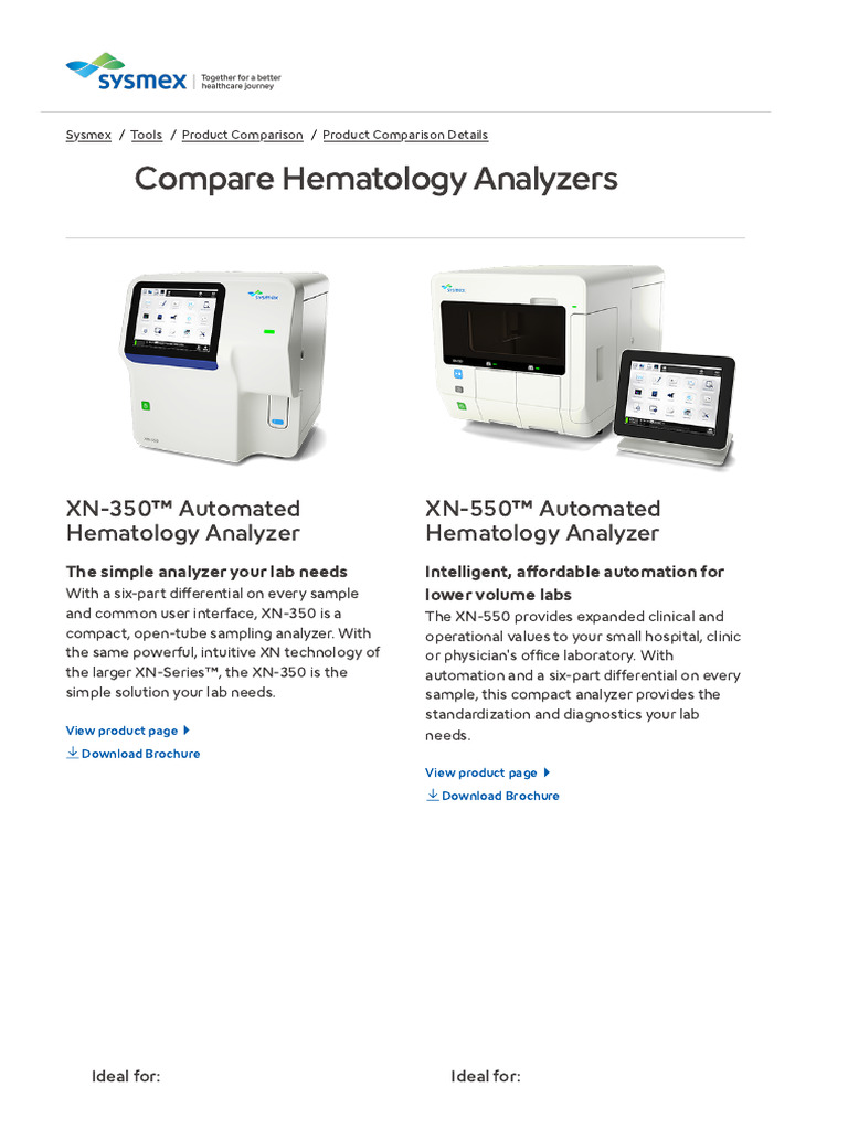 XN-350 Automated Hematology Analyzer | PDF | Tissue (Biology)