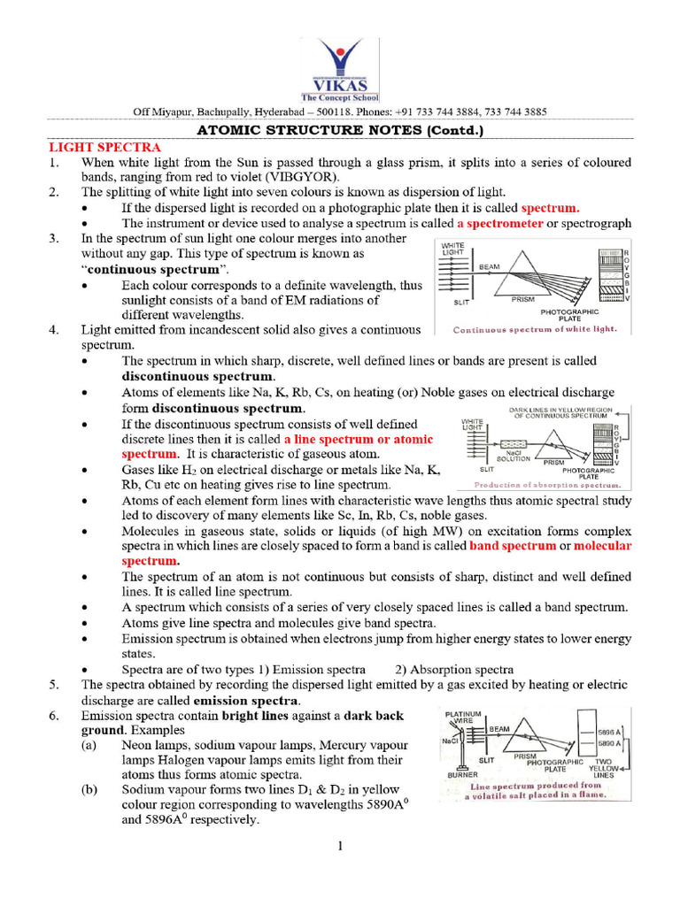 Structure of Atom (Part - 3) | PDF