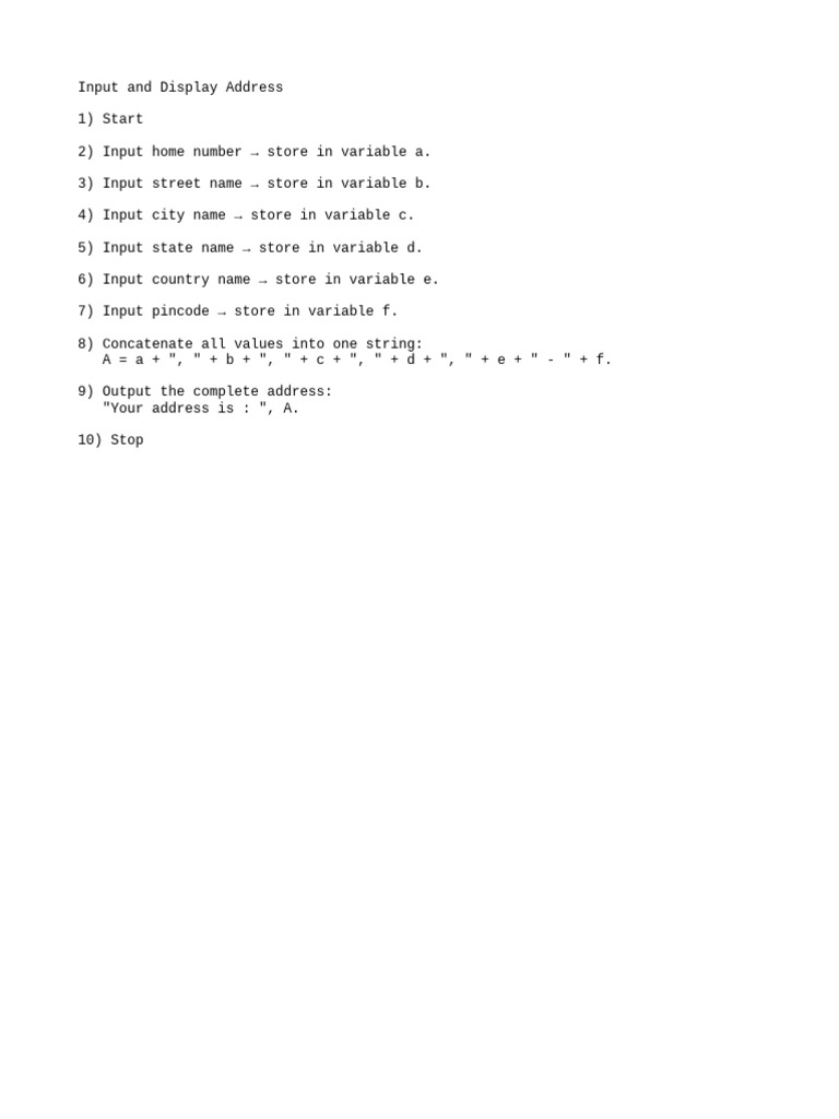 Printing Address | PDF