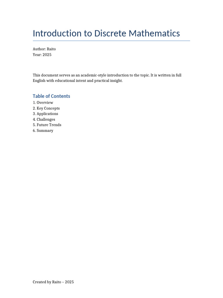 Introduction to Discrete Mathematics | PDF | Mathematics