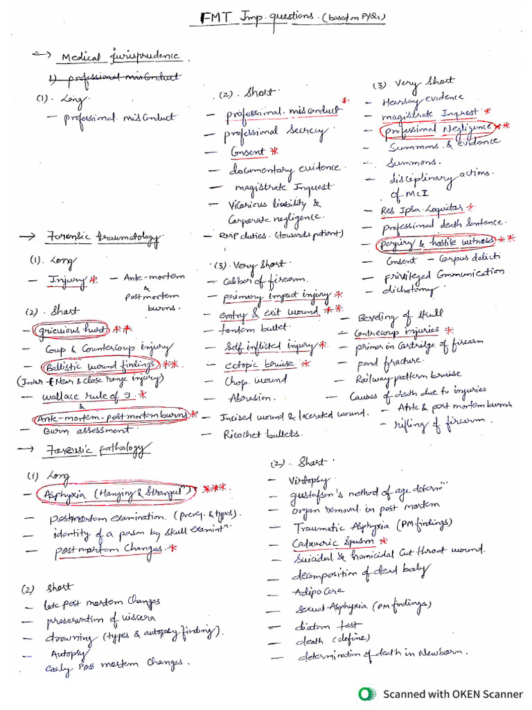 FMT Imp. Topics (Based On PYQs) | PDF