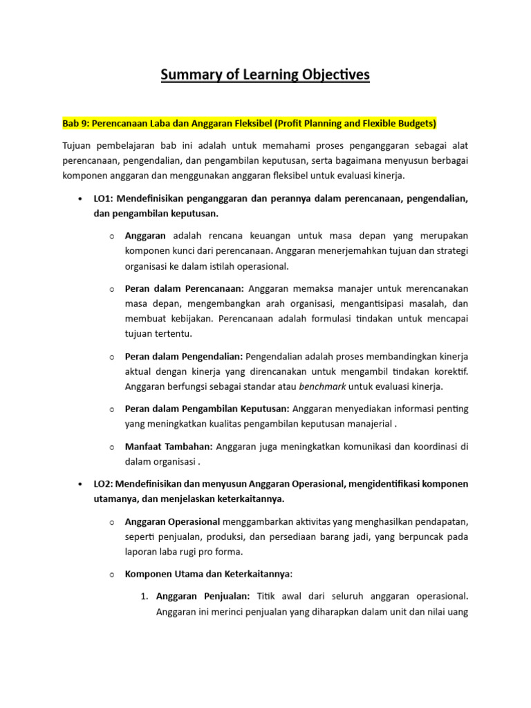 Anggaran Fleksibel dan Biaya Standar | PDF