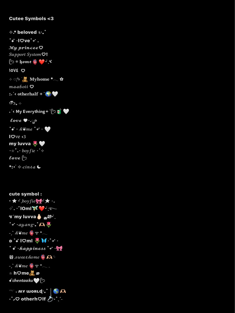 Cutee Symbols 3 | PDF
