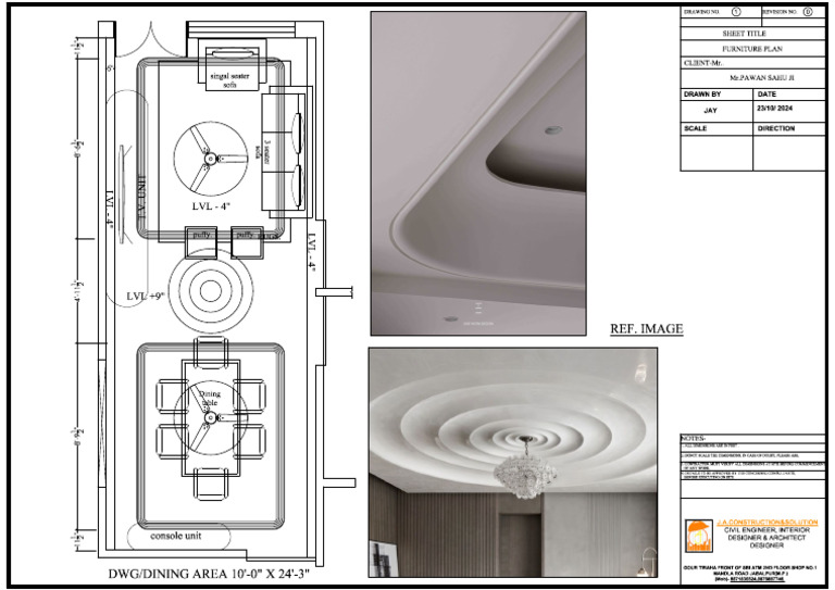 False Ceiling Dining and Living | PDF