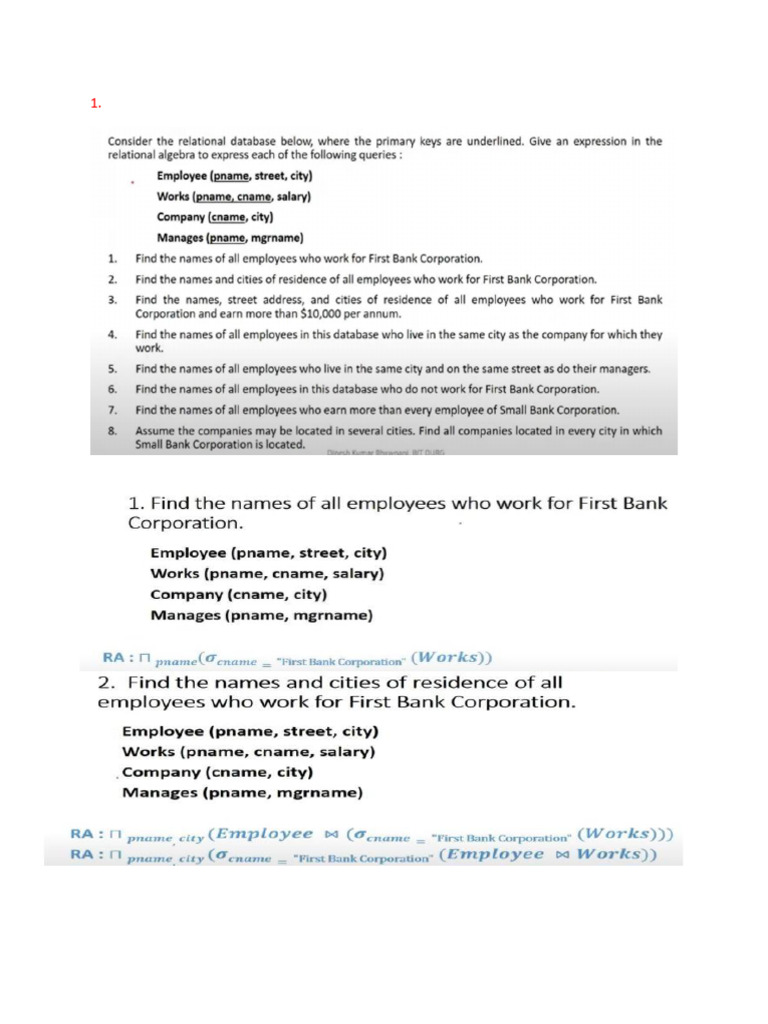 SQL Queries for Employee and Branch Data | PDF | Information Retrieval ...