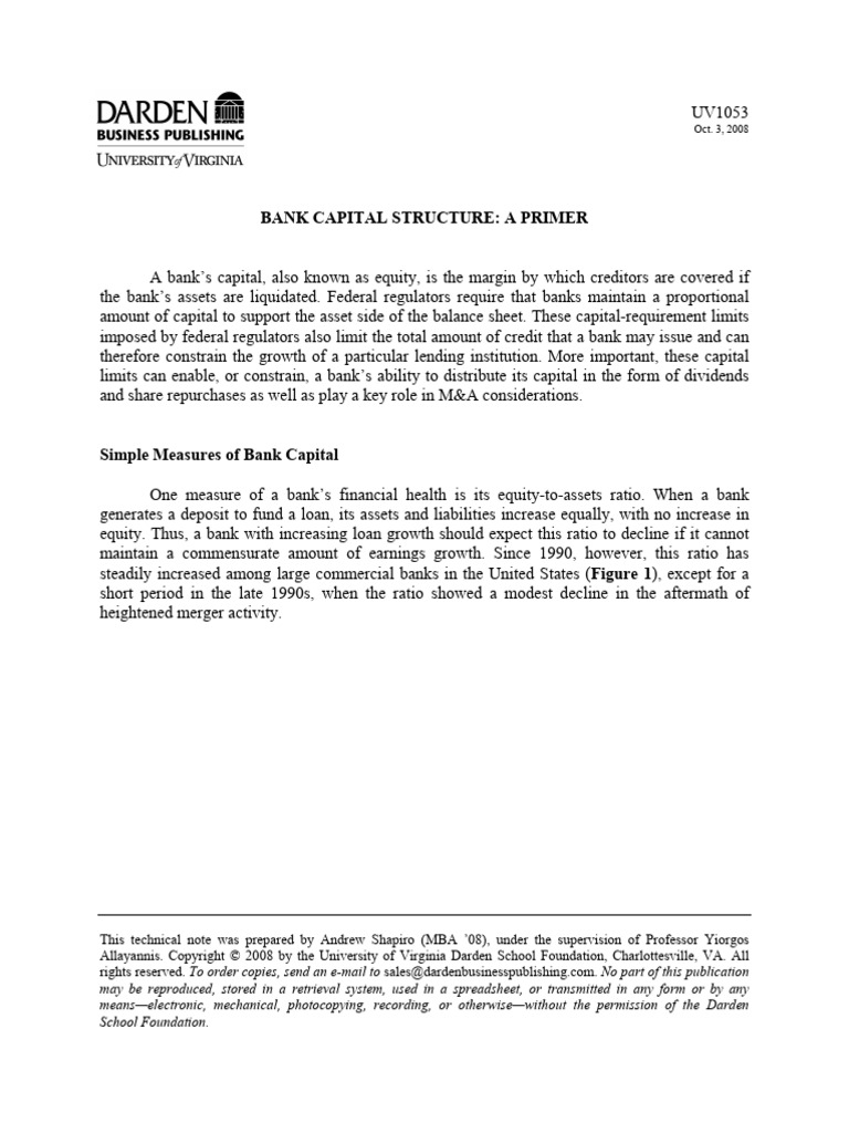 Understanding Bank Capital Structure | PDF | Banks | Capital Adequacy Ratio