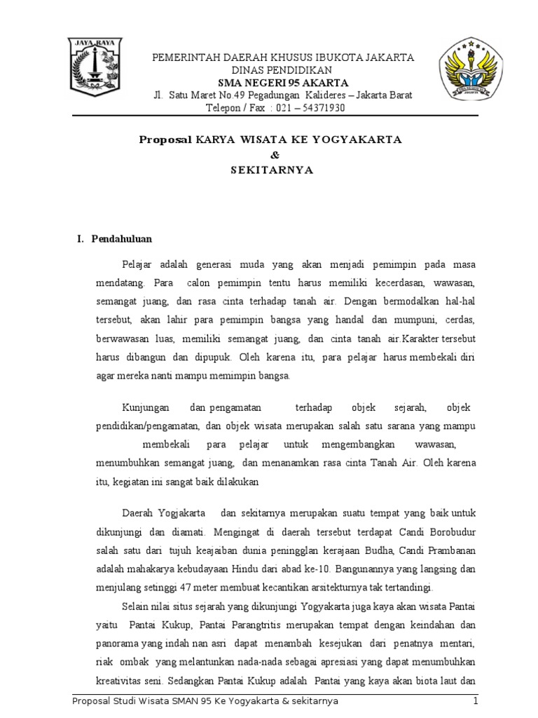 Contoh Proposal Pariwisata – Sketsa