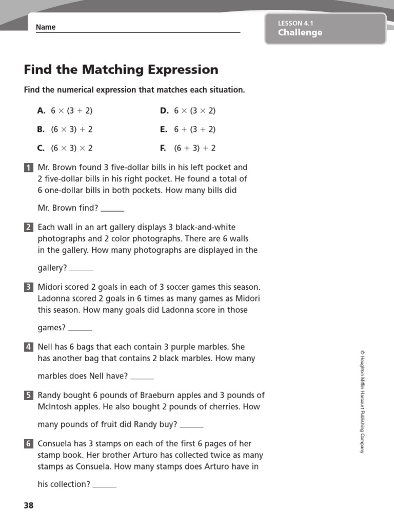 Writing Numerical Expression | PDF