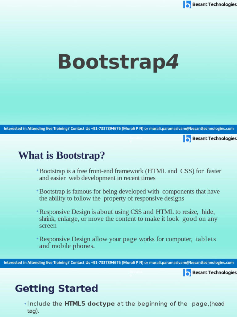 Bootstrap 4: Responsive Web Development Guide | PDF | Bootstrap (Front ...
