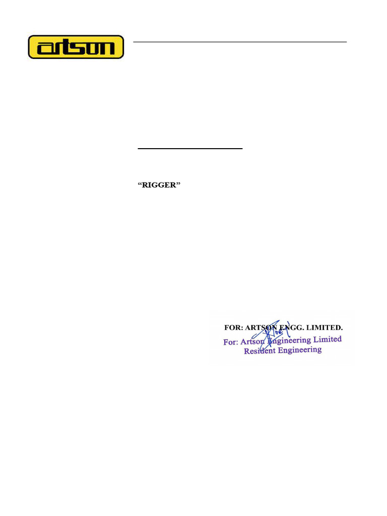 Service Certificate for Rigger Mohammad Dilnawaz | PDF