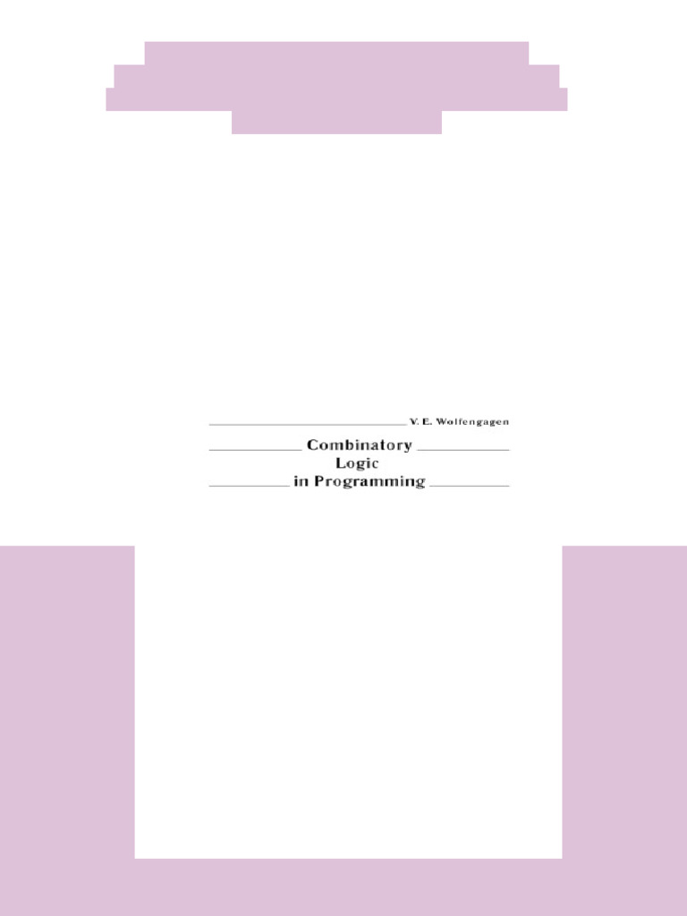(Ebook) Combinatory logic in programming. Computations with ob- jects ...