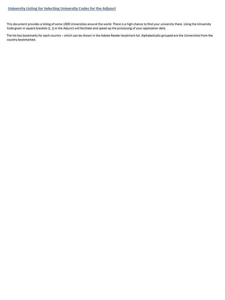 University Codes for Adjunct Applications | PDF | Dhaka | World Politics