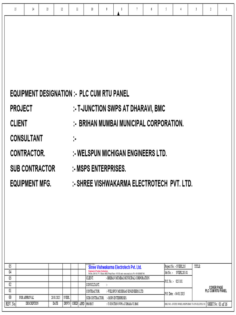 PLC CUM RTU PANEL Design Document | PDF | Information And ...
