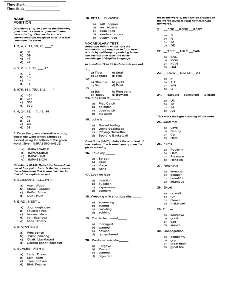 IQ Test | PDF