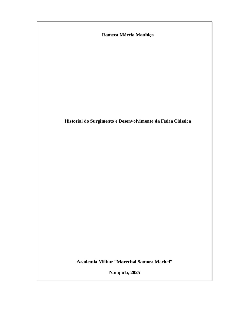 História da Física Clássica e suas Aplicações | PDF | Física | Science