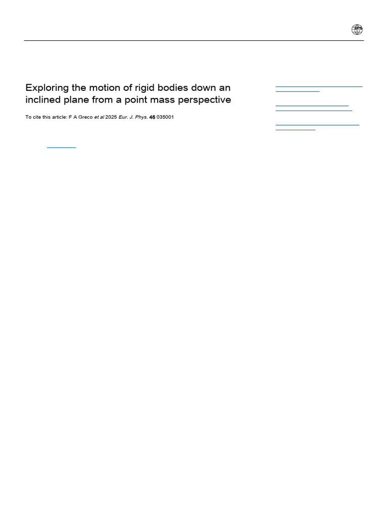 Exploring The Motion of Rigid Bodies Down | PDF | Force | Physics
