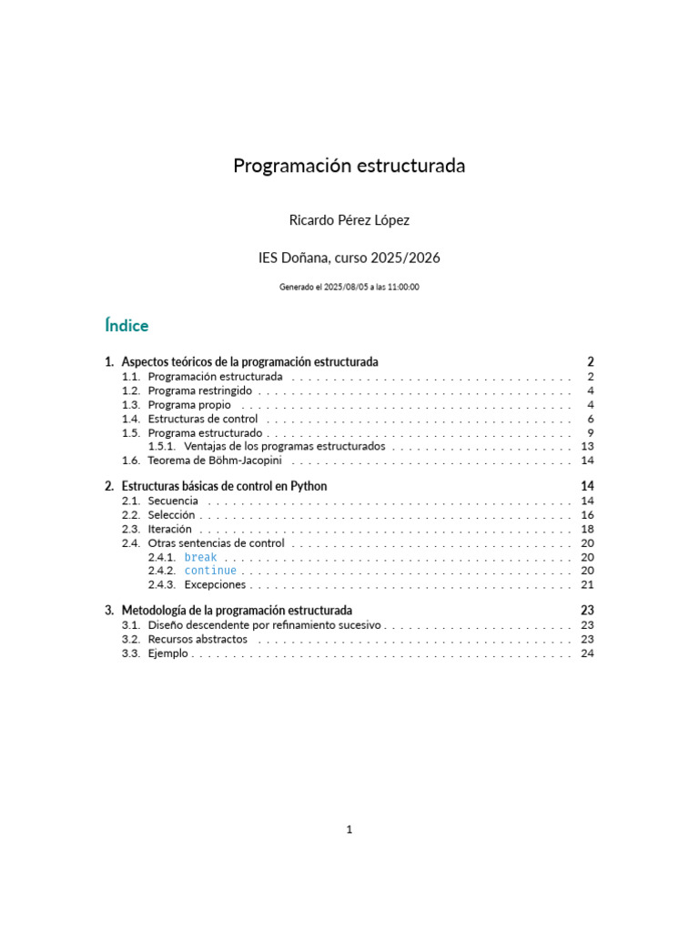 Programacion Estructurada Apuntes | PDF | Programación de computadoras ...
