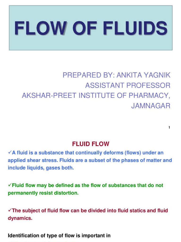 Flow of Fluids | PDF