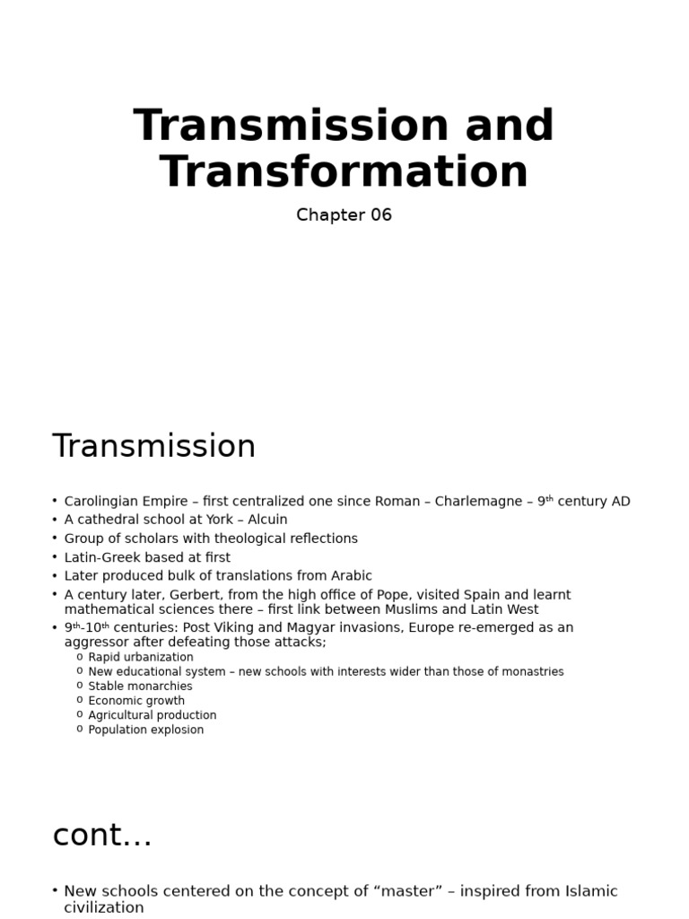 Transmission of Knowledge in Medieval Europe | PDF | Aristotle