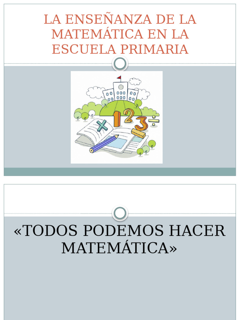 Enseñanza de Matemáticas en Primaria | PDF