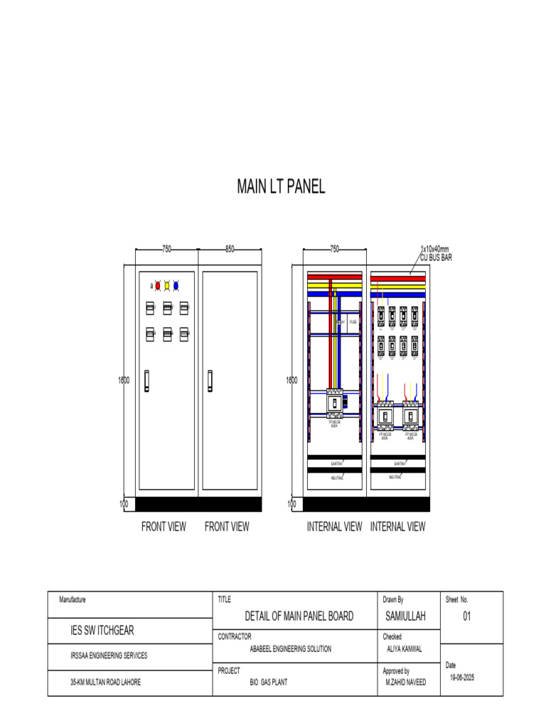 Main Panel Board Details for Bio Gas Plant | PDF