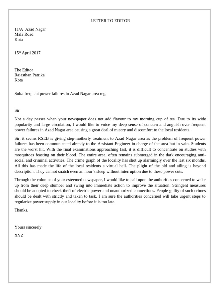 Letter To Editor | PDF