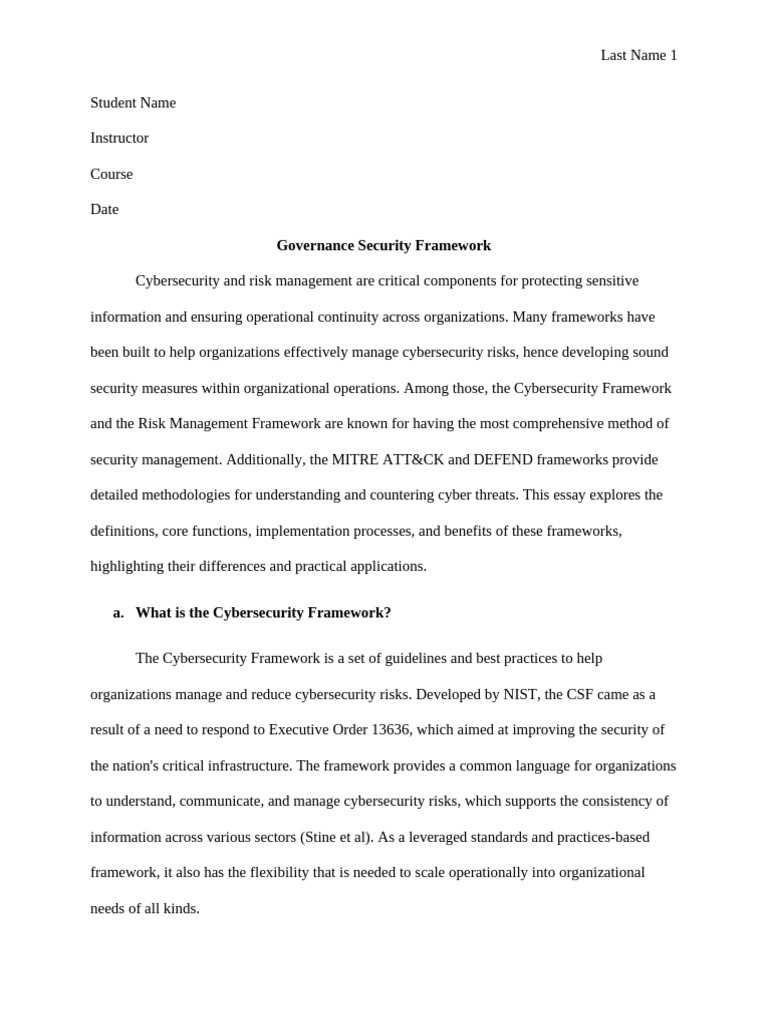 Governance Security Framework | PDF | Computer Security | Security