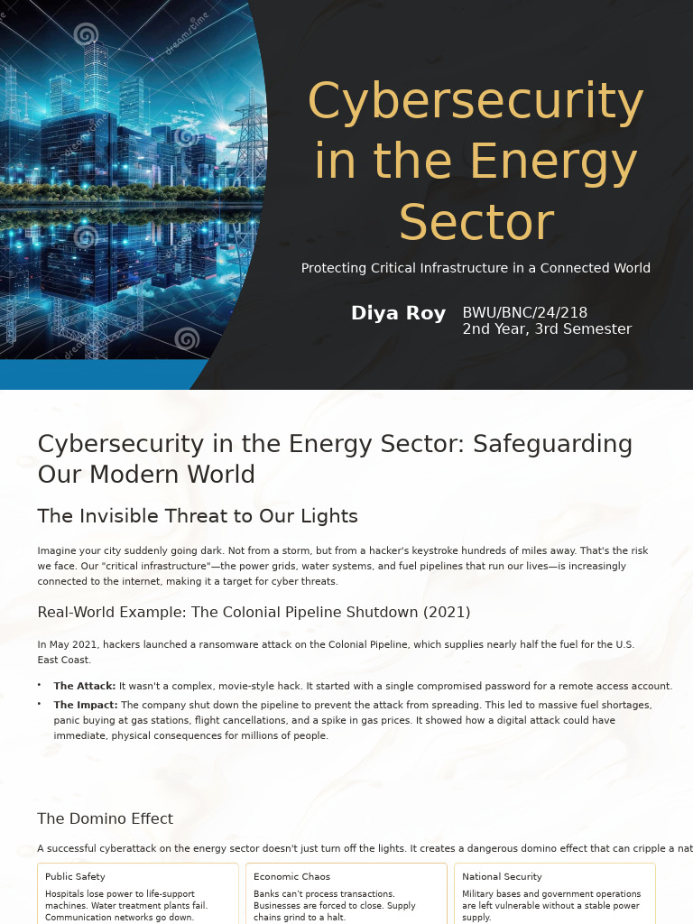 Cybersecurity in Energy Sector Defense | PDF | Computer Security | Security