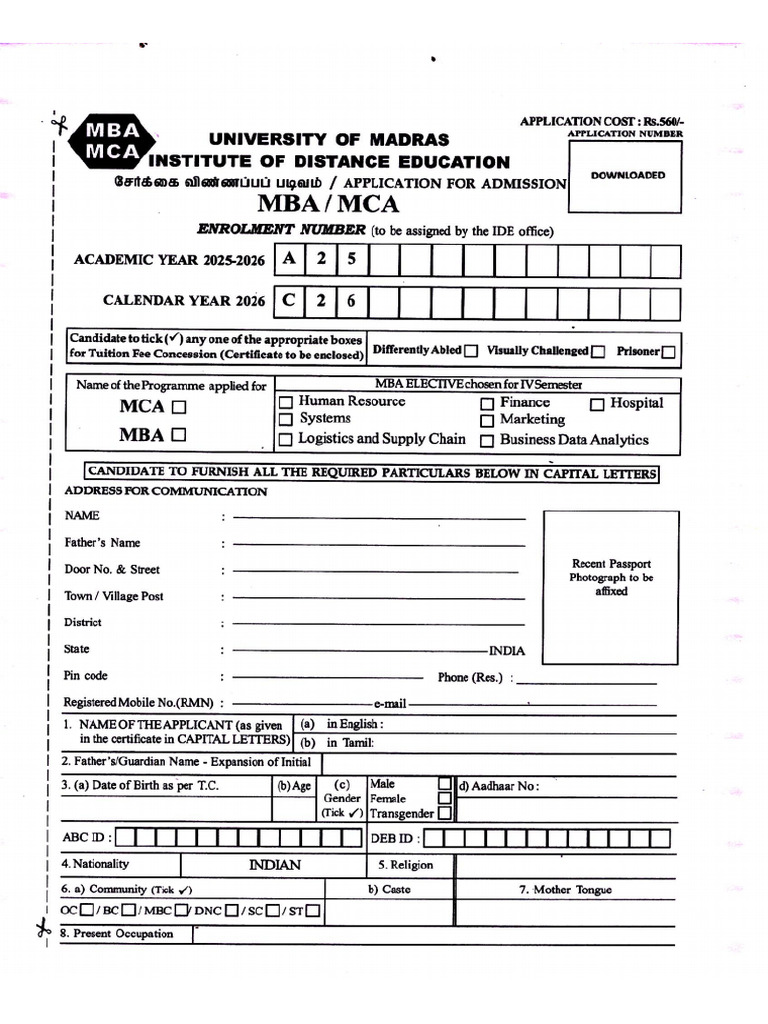 MBA Application | PDF